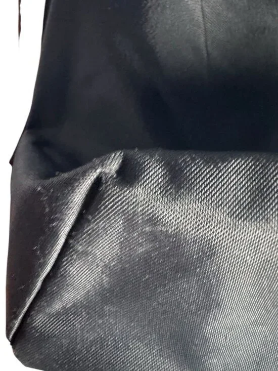 Longchamp Le Pliage Mini Backpack Black Canvas Brown Leather Flap - Picture 14 of 15